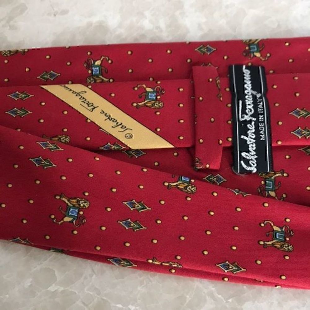 Salvatore FERRAGAMO‎ Made in Italy 🇮🇹 Men’s authentic silk tie - Picture 8 of 8